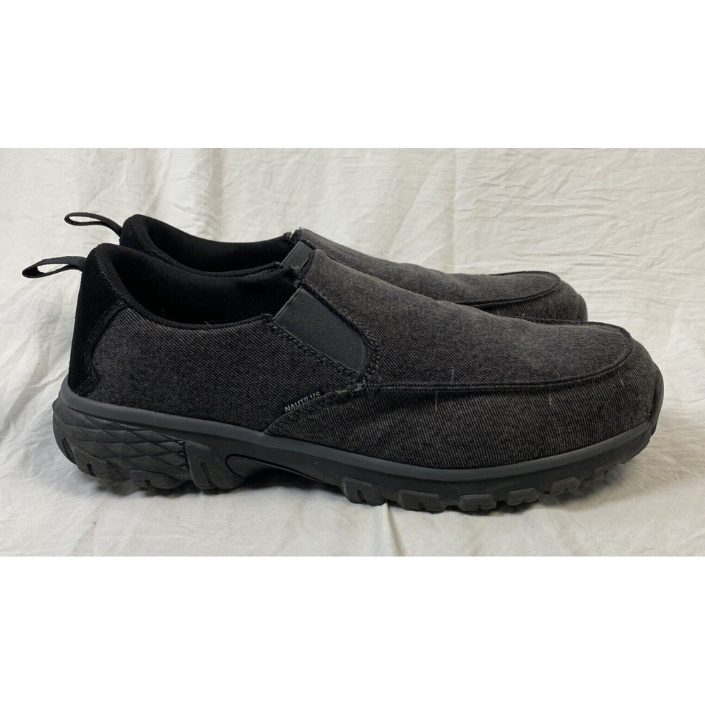 Nautilus Breeze N1611 Safety Shoes Mens 14 Black Workwear Alloy Toe Slip On EH